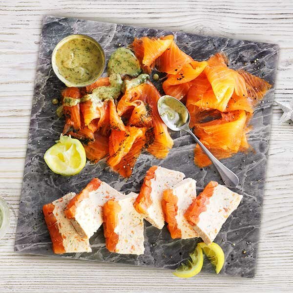 Smoked Salmon Terrine And Smoked Salmon Selection