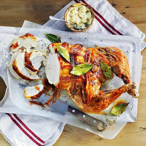 Bronze Easy-Carve Turkey With A Bacon Lattice