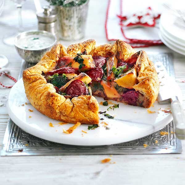 Beetroot, Parsnip And Stilton Open Wellington