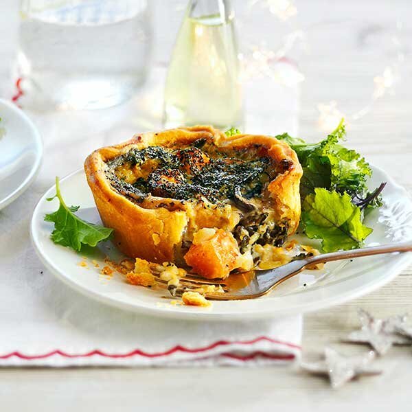 Individual Butternut And Mushroom Open Tarts